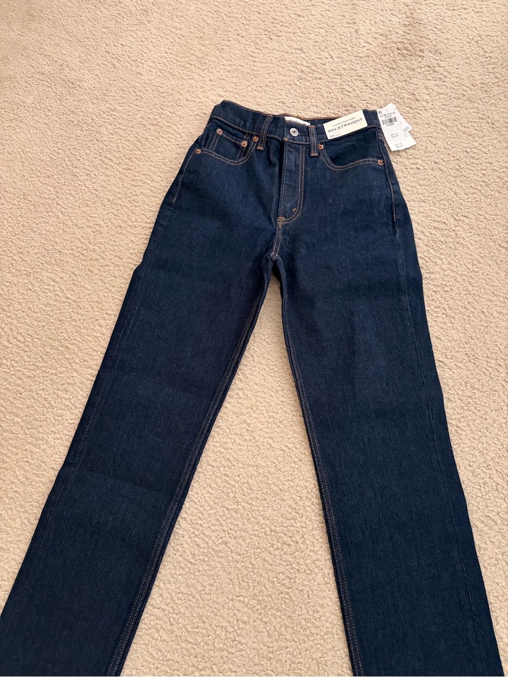 Abercrombie & Fitch women’s Dark Indigo Straight Jeans